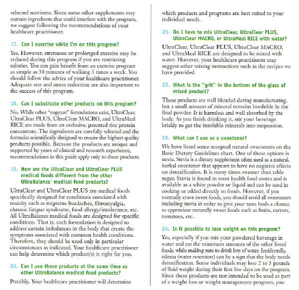 Detoxification program Q and A, page 3