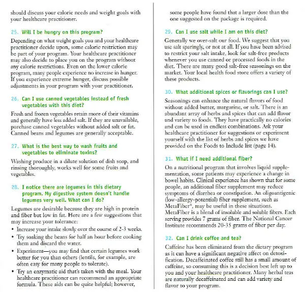 Detoxification program Q and A, page 4
